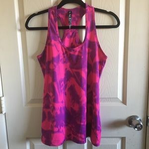 Lukka Tie Dye Active Top Fuchsia & Purple Small